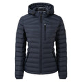 Navy - Front - TOG24 Womens-Ladies Drax Hooded Down Jacket