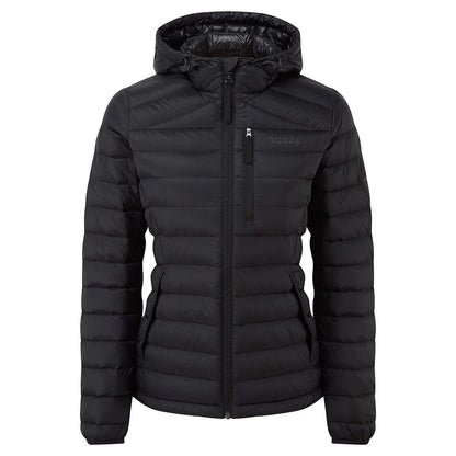 Black - Front - TOG24 Womens-Ladies Drax Hooded Down Jacket