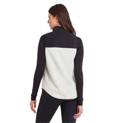 Vanilla-Black - Back - TOG24 Womens-Ladies Sarel Fleece Gilet
