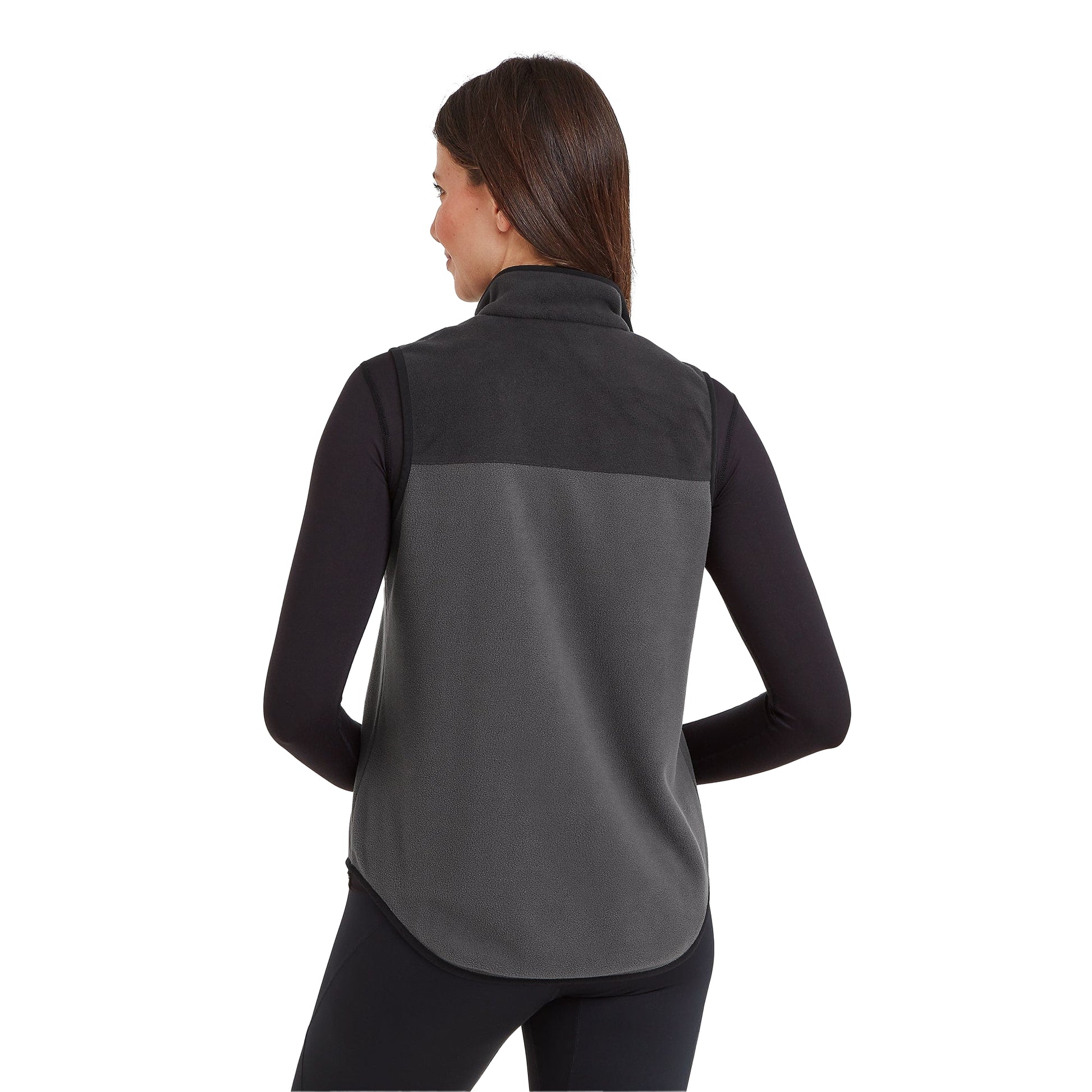 Washed Black-Black - Back - TOG24 Womens-Ladies Sarel Fleece Gilet