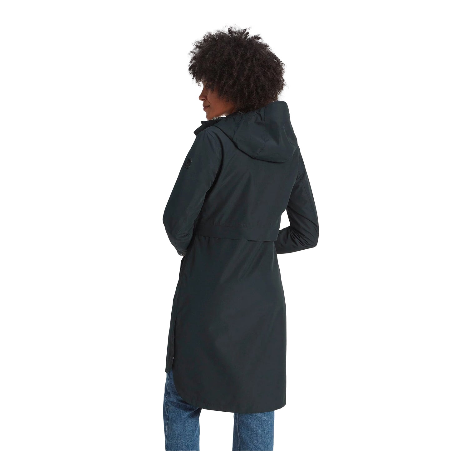 Black - Back - TOG24 Womens-Ladies Saunter Long Waterproof Jacket