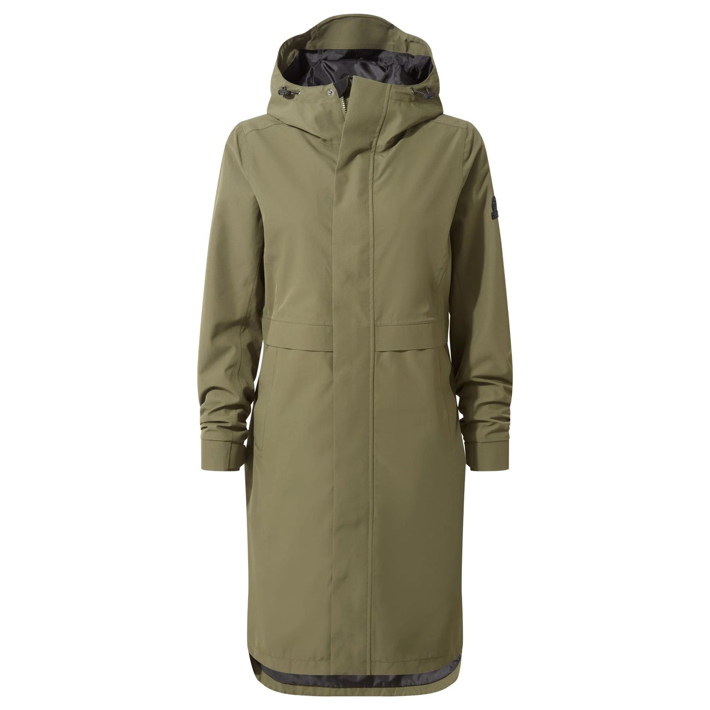 Khaki Green - Front - TOG24 Womens-Ladies Saunter Long Waterproof Jacket