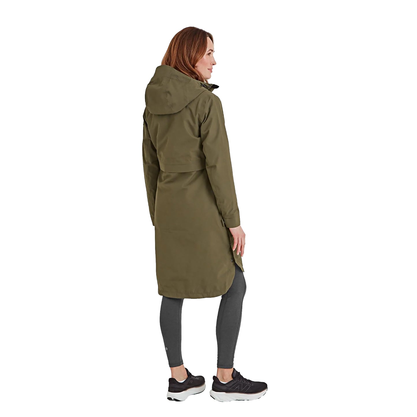 Khaki Green - Back - TOG24 Womens-Ladies Saunter Long Waterproof Jacket