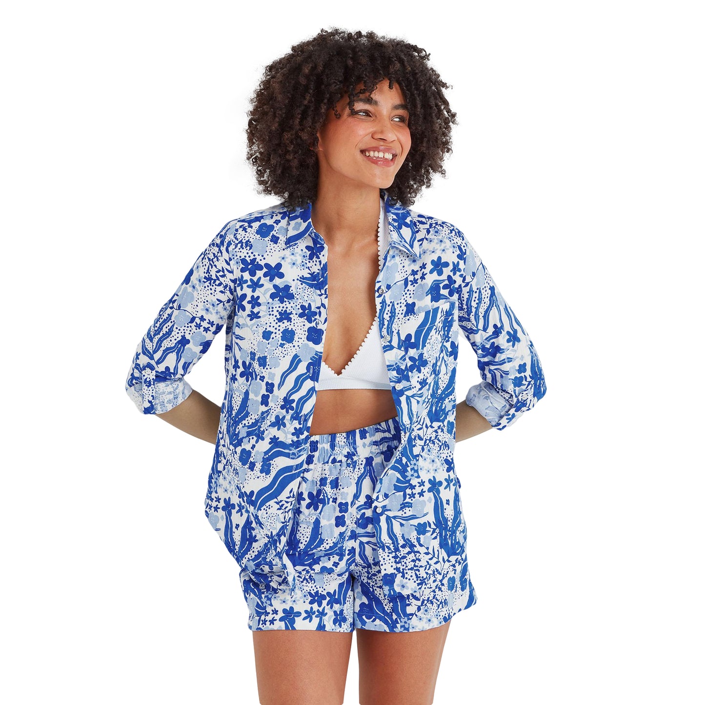 Blue - Side - TOG24 Womens-Ladies Veronica Hannah Penrose Long-Sleeved Shirt
