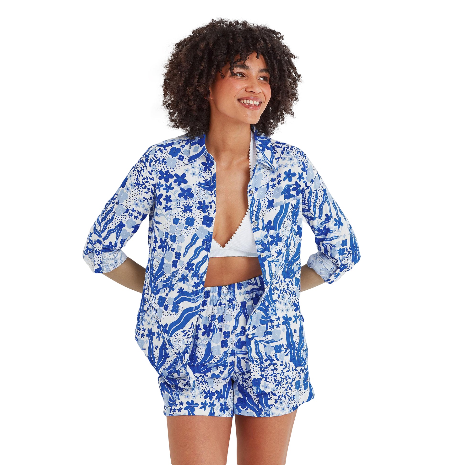 Blue - Side - TOG24 Womens-Ladies Veronica Hannah Penrose Long-Sleeved Shirt
