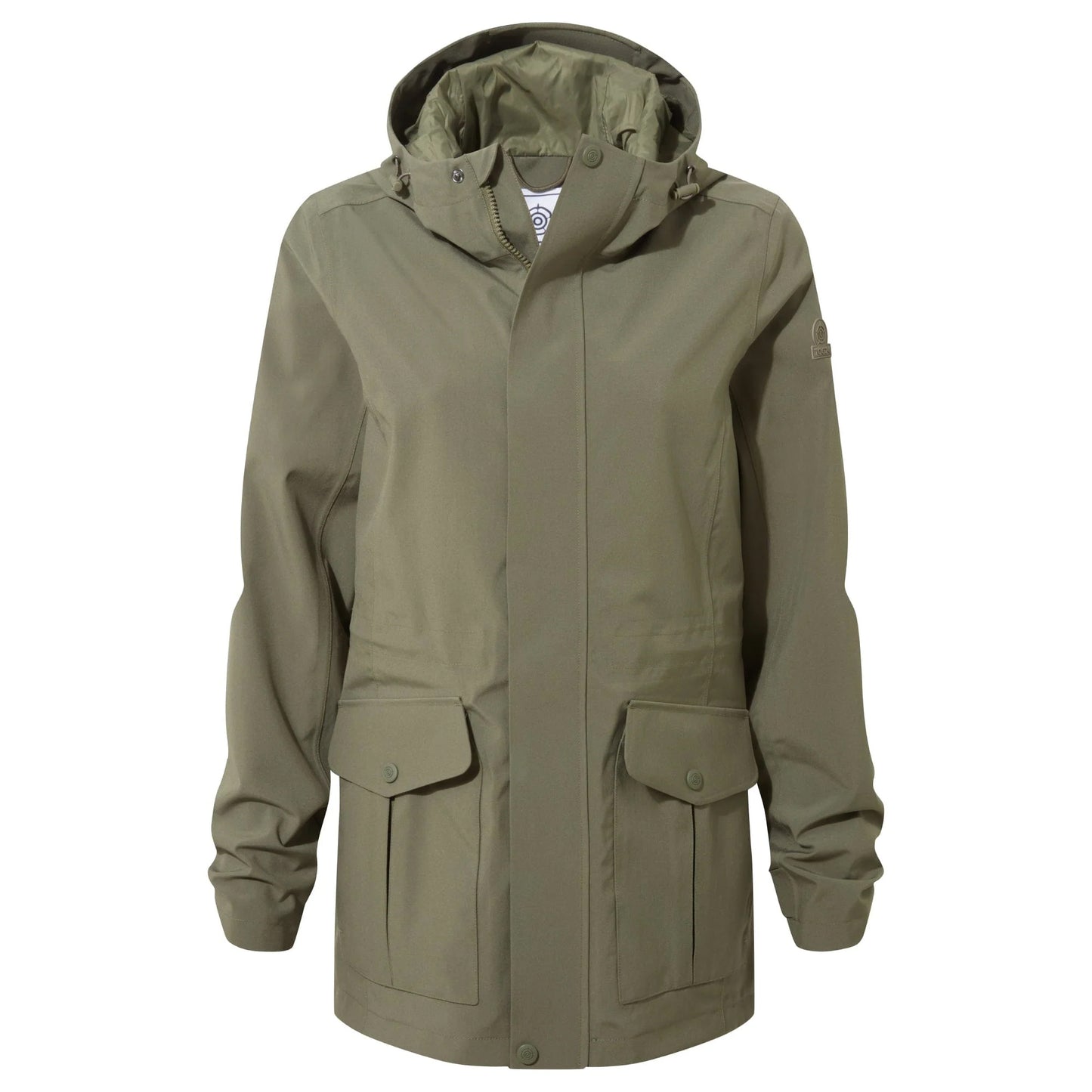 Light Khaki - Front - TOG24 Womens-Ladies Burradon Waterproof Jacket