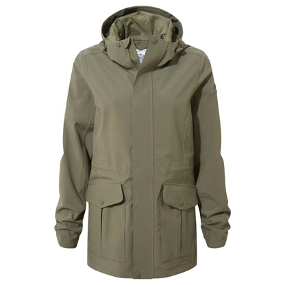 Light Khaki - Front - TOG24 Womens-Ladies Burradon Waterproof Jacket