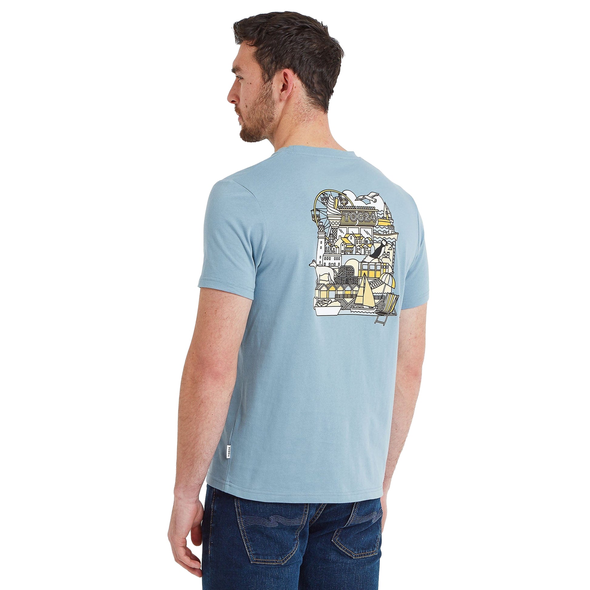 Blue Haze - Back - TOG24 Mens Caldbeck Joseph Cox T-Shirt
