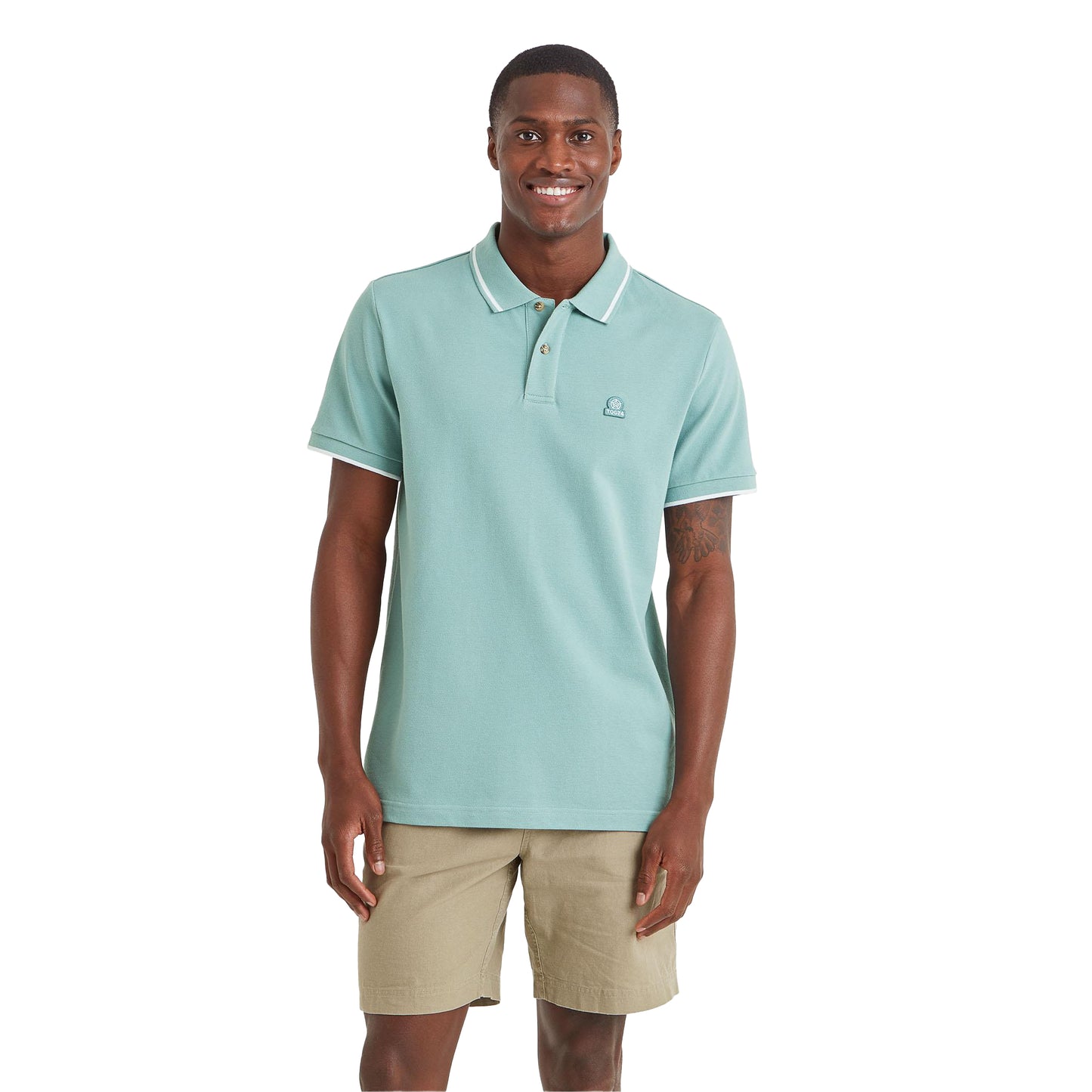 Muted Teal - Side - TOG24 Mens Binsoe Polo Shirt