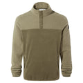 Khaki Green - Front - TOG24 Mens Farlow Stud Front Fleece Top