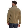 Khaki Green - Back - TOG24 Mens Farlow Stud Front Fleece Top