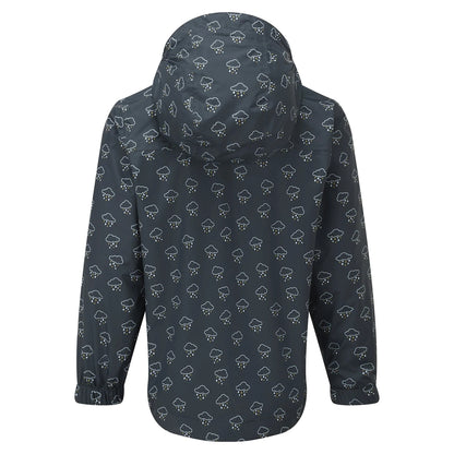 Dark Indigo - Back - TOG24 Childrens-Kids Copley Cloud Print Waterproof Jacket