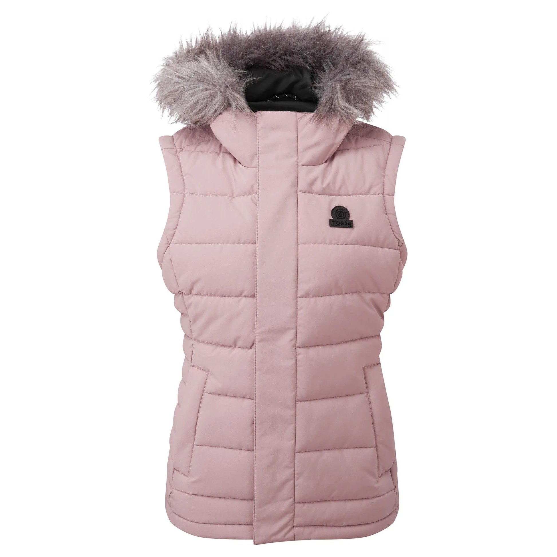 Faded Pink - Front - TOG24 Womens-Ladies Cowling Insulated Gilet