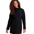 Black - Side - TOG24 Womens-Ladies Keld Long Length Soft Shell Jacket