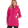 Fuchsia Pink - Side - TOG24 Womens-Ladies Keld Long Length Soft Shell Jacket