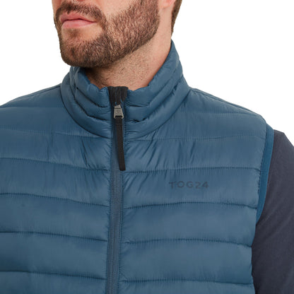 Lagoon Blue - Side - TOG24 Mens Gibson Insulated Padded Gilet