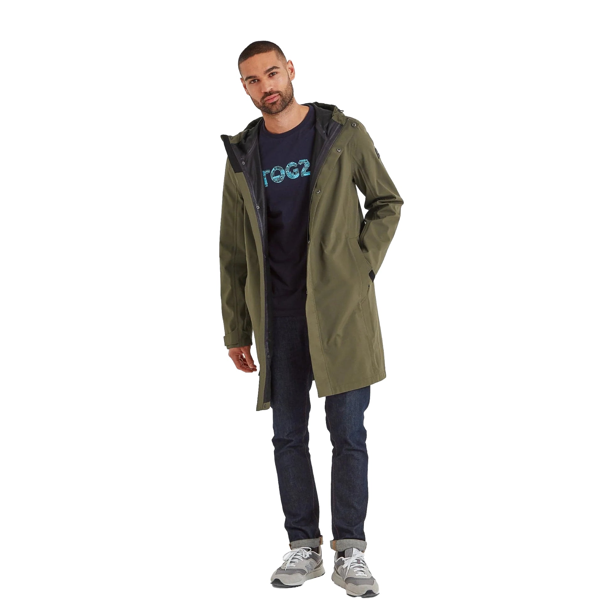Moss Green - Lifestyle - TOG24 Mens Glenton Long Waterproof Jacket