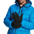 Black - Back - TOG24 Unisex Adult Gust Windproof Power Stretch Ski Gloves