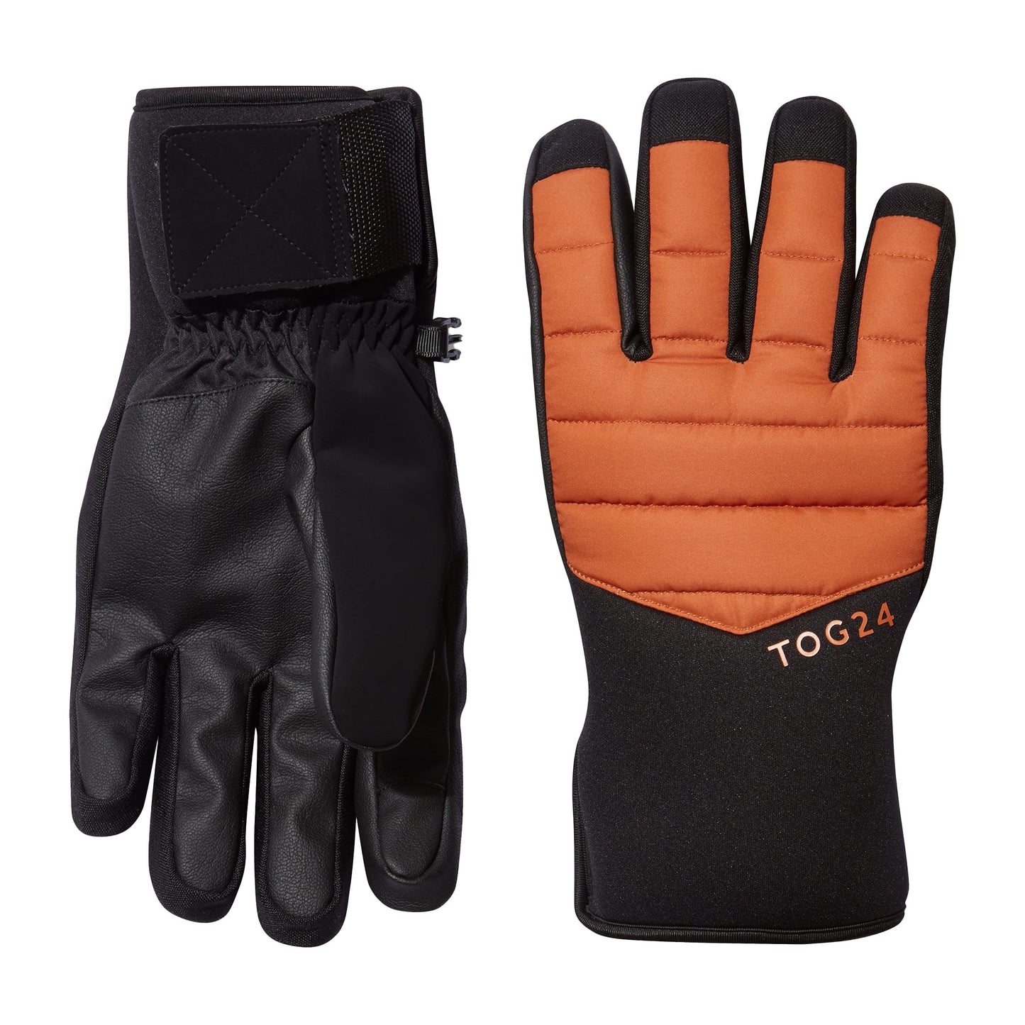 Dark Orange - Front - TOG24 Unisex Adult Adventure Ski Gloves