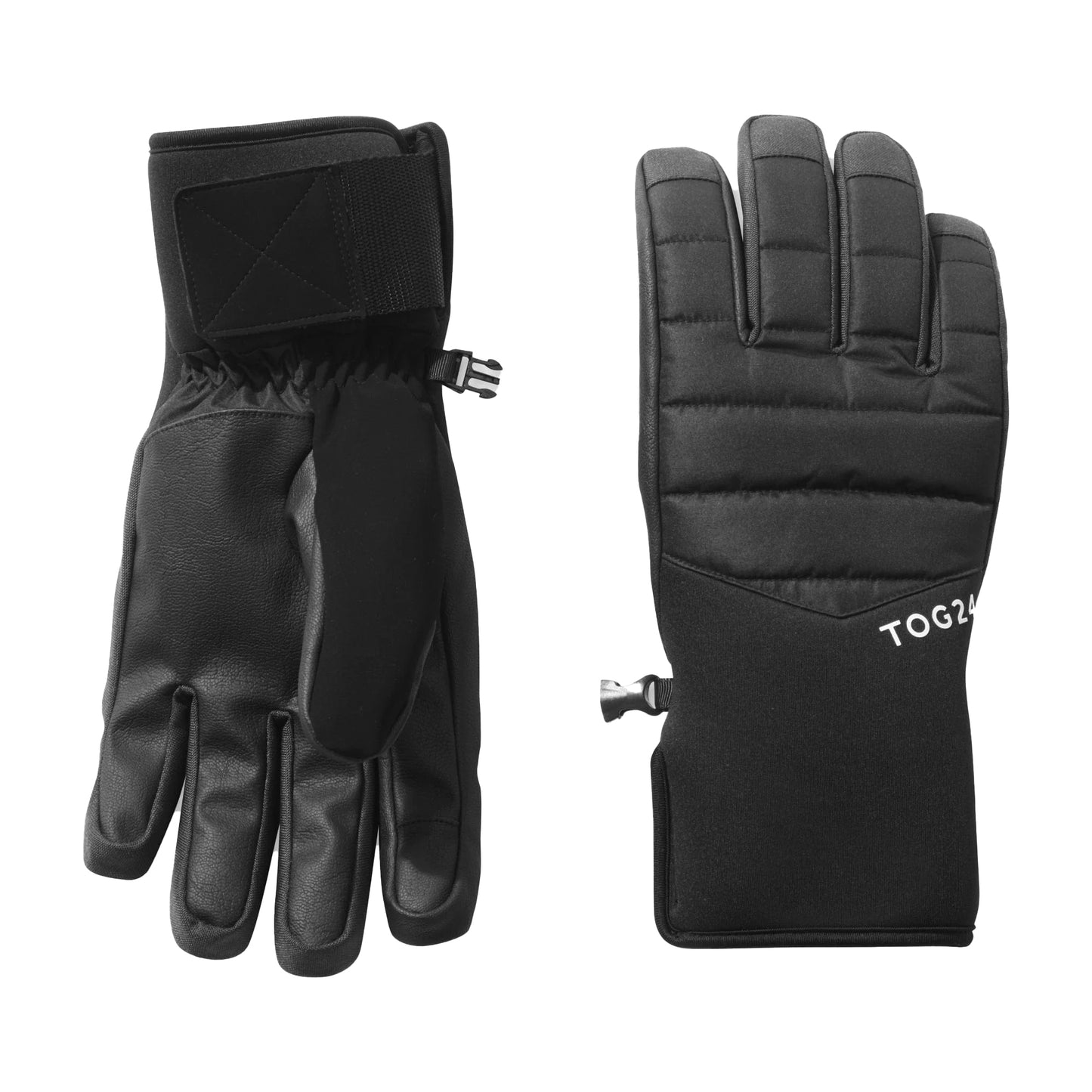 Black - Front - TOG24 Unisex Adult Adventure Ski Gloves