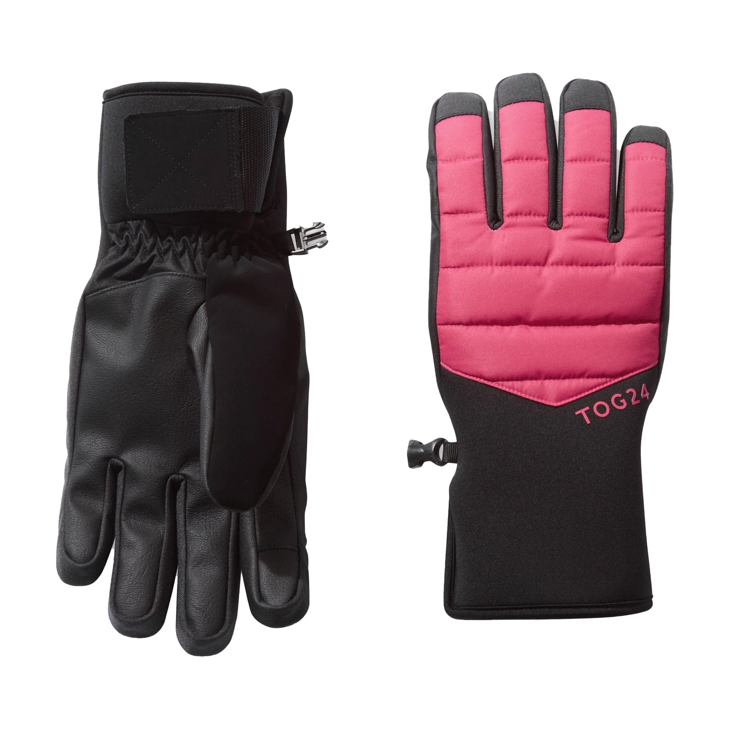 Dark Pink - Front - TOG24 Unisex Adult Adventure Ski Gloves