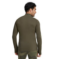 Khaki Green - Back - TOG24 Mens Snowdon Thermal Quarter Zip Base Layer Top