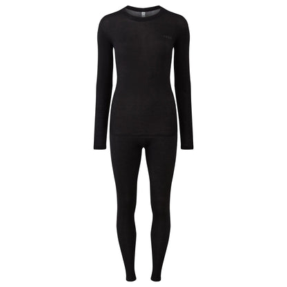 Black - Front - TOG24 Womens-Ladies Darley Base Layer Set