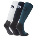 Dark Indigo-Optic White-Jewel Blue - Back - TOG24 Bergenz Ski Socks (Pack of 3)