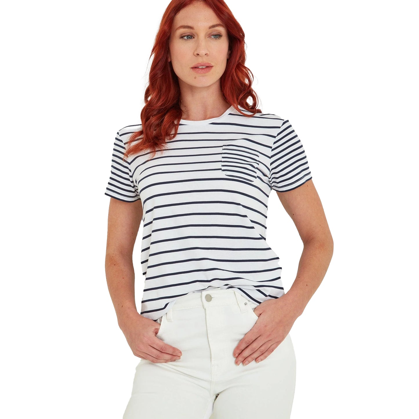 Dark Indigo - Side - TOG24 Womens-Ladies Corinna Striped T-Shirt