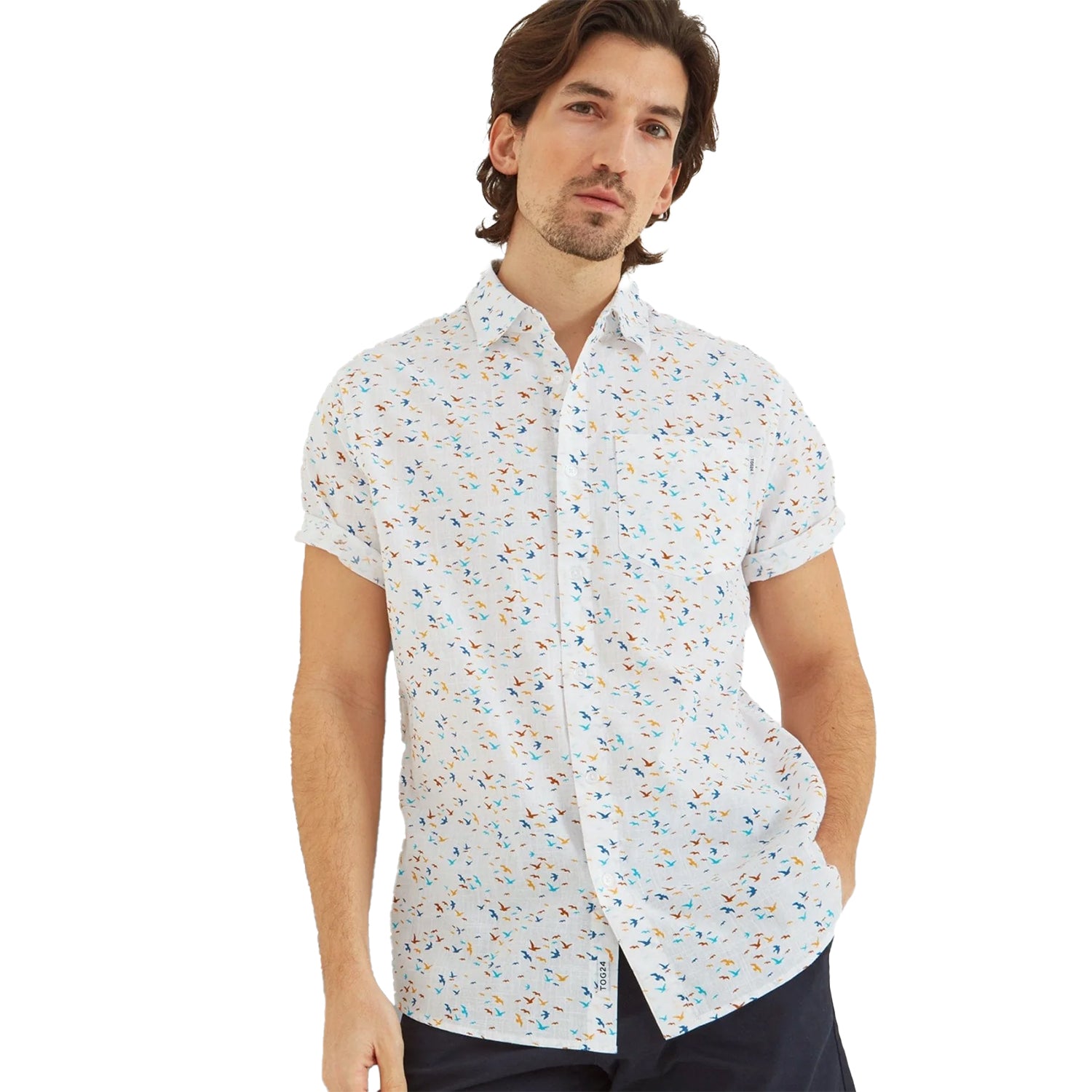 Optic White - Lifestyle - TOG24 Mens Conrad Short-Sleeved Shirt