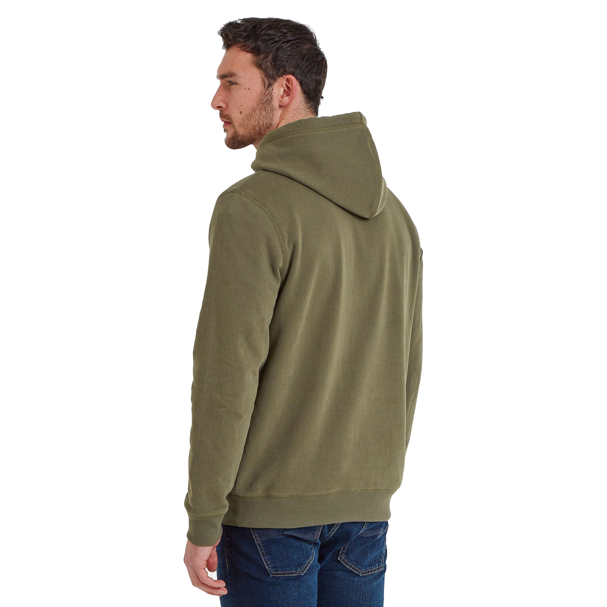 Khaki Green - Back - TOG24 Mens Luke Horton Hoodie