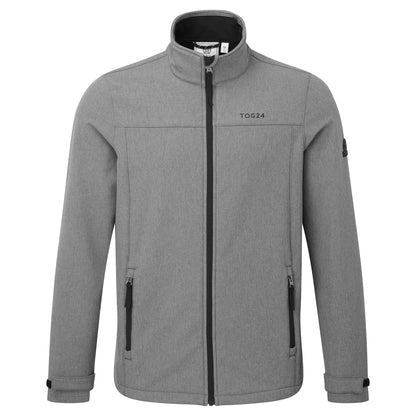 Dark Grey Marl - Front - TOG24 Mens Feizor Shower Resistant Soft Shell Jacket