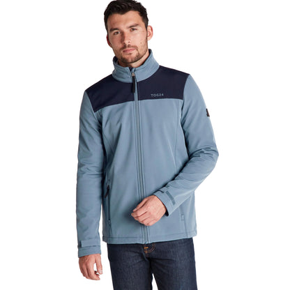 Steel Blue-Navy - Front - TOG24 Mens Feizor Soft Shell Jacket