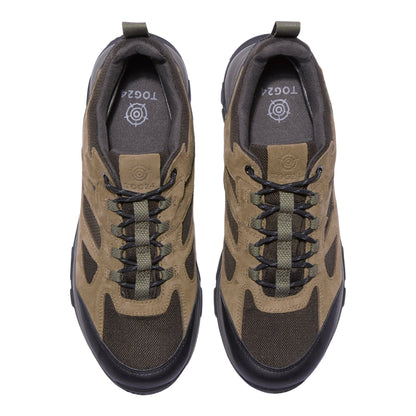 Olive - Close up - TOG24 Mens Mesa Suede Low Cut Walking Shoes