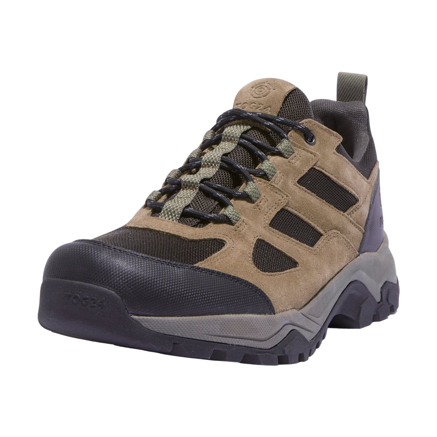 Olive - Front - TOG24 Mens Mesa Suede Low Cut Walking Shoes