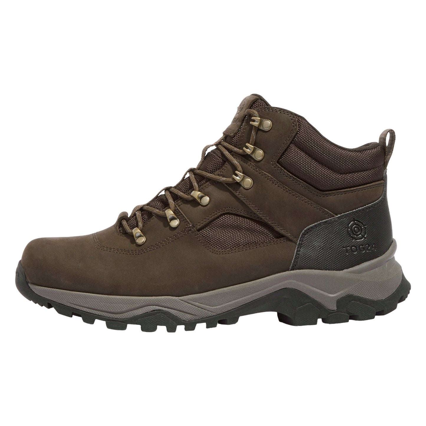 Brown - Side - TOG24 Mens Tundra Leather Walking Boots