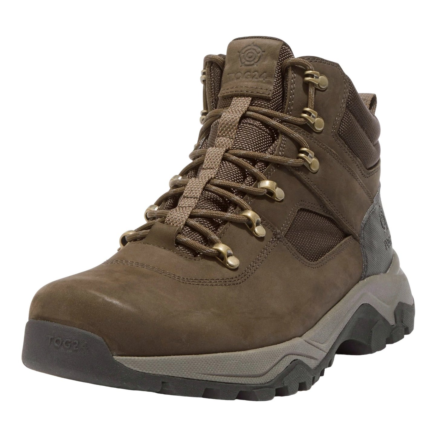 Brown - Front - TOG24 Mens Tundra Leather Walking Boots