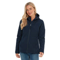 Navy - Side - TOG24 Womens-Ladies Keld Hooded Soft Shell Jacket