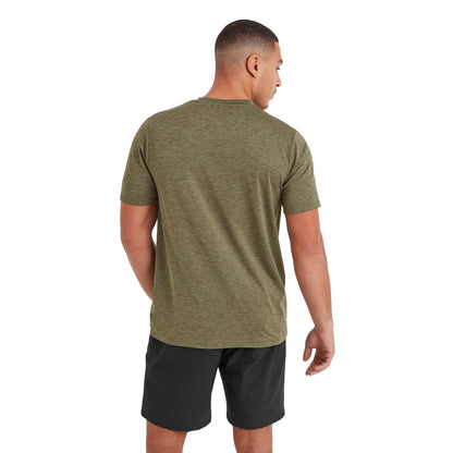 Khaki Marl - Back - TOG24 Mens Trudge Technical T-Shirt