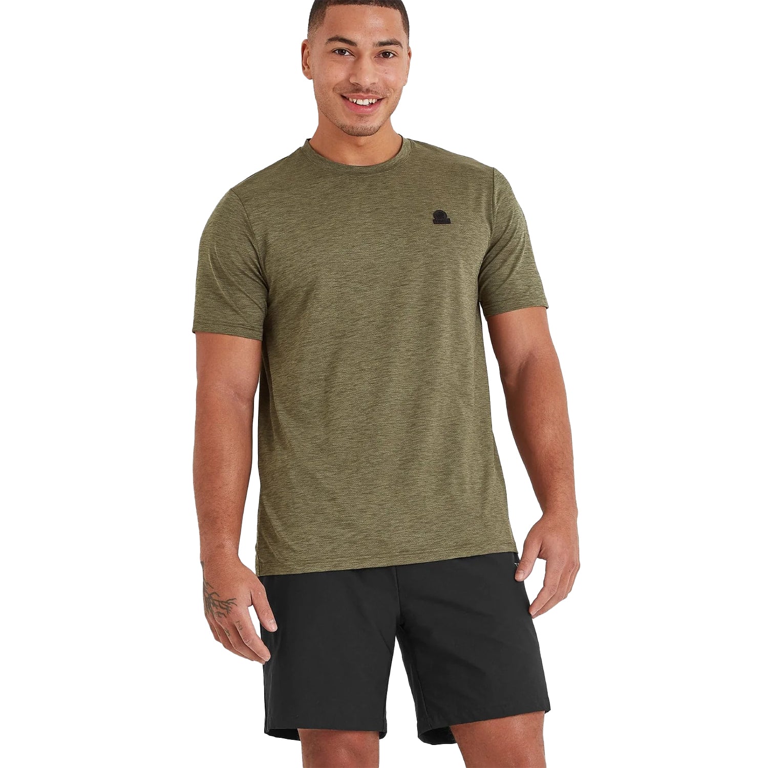Khaki Marl - Side - TOG24 Mens Trudge Technical T-Shirt