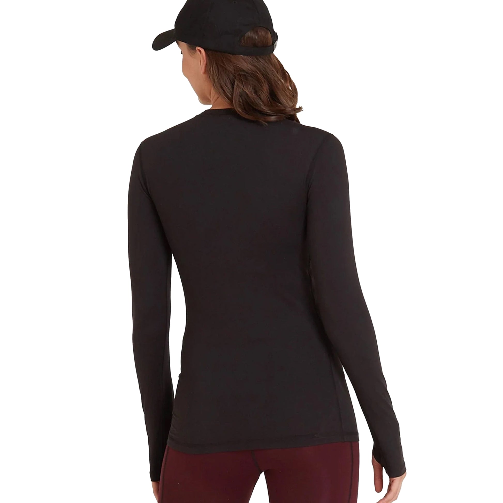 Black - Back - TOG24 Womens-Ladies Snowdon Crew Neck Thermal Top