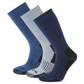 Starry Night-Blueberry-Ice Blue - Front - TOG24 Womens-Ladies Villach Trekking Socks (Pack of 3)