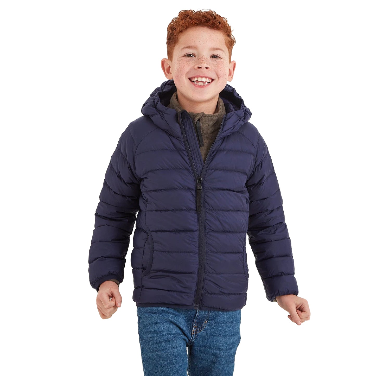 Navy - Side - TOG24 Childrens-Kids Midsley Down Jacket