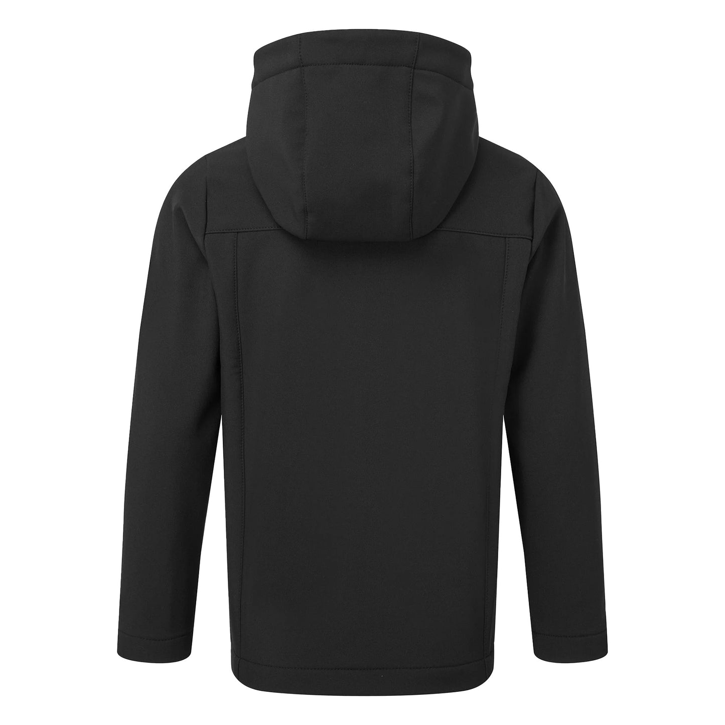 Black - Back - TOG24 Childrens-Kids Koroma Softshell Hooded Jacket