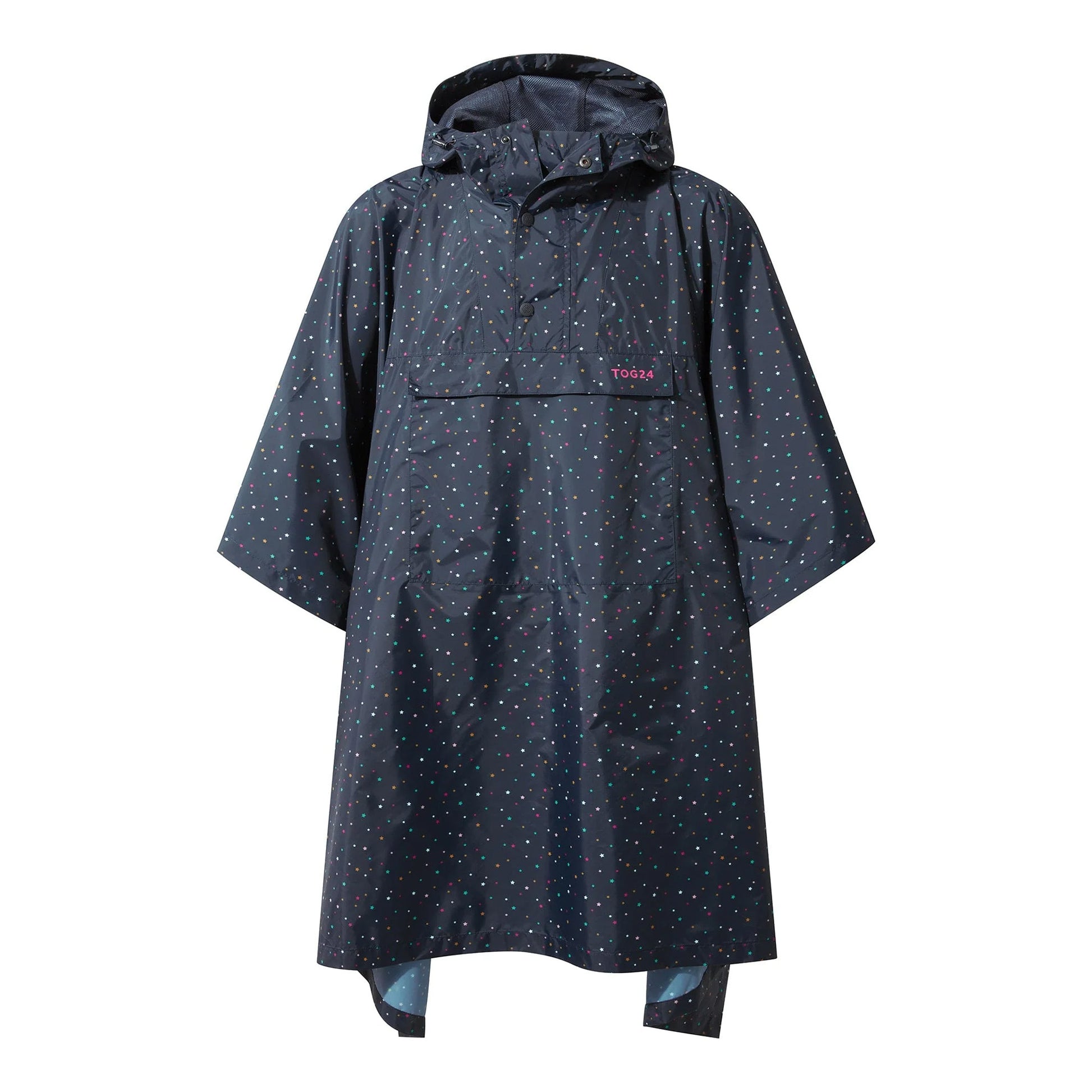 Dark Indigo - Front - TOG24 Unisex Adult Drench Scattered Star Poncho