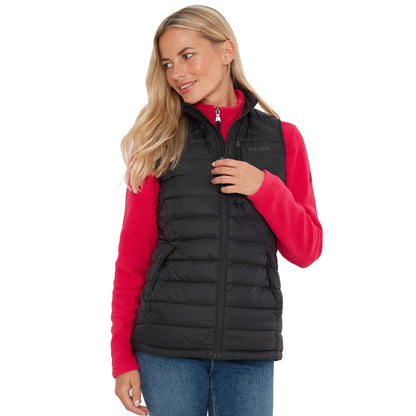 Black - Side - TOG24 Womens-Ladies Drax Down Gilet