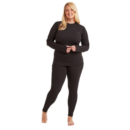 Black - Side - TOG24 Womens-Ladies Snowdon Thermal Leggings