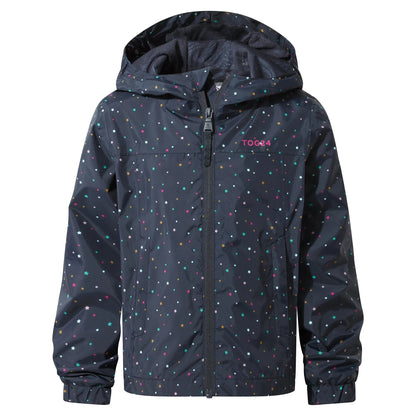Dark Indigo - Front - TOG24 Childrens-Kids Copley Scattered Star Waterproof Jacket