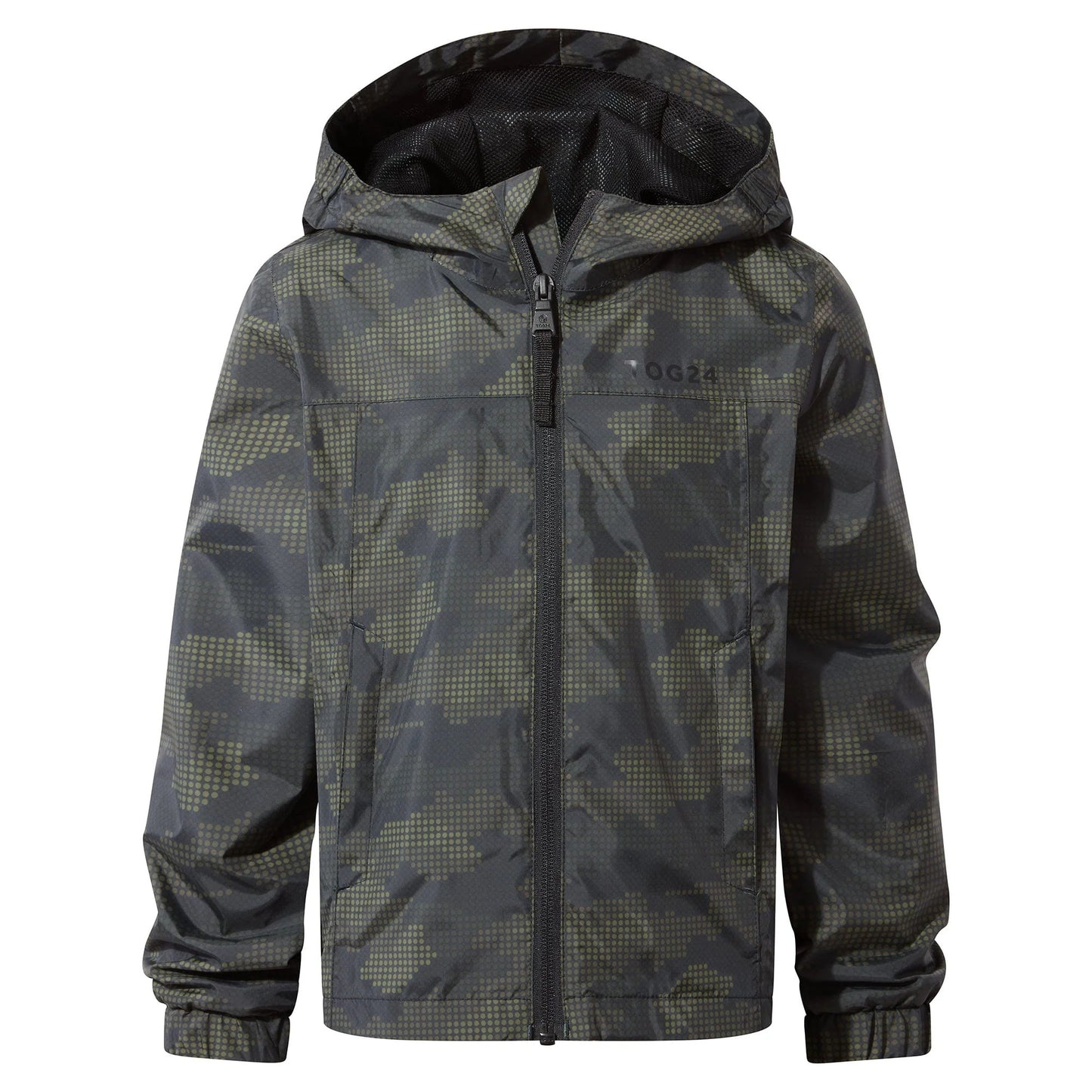 Khaki - Front - TOG24 Childrens-Kids Copley Dotted Camo Waterproof Jacket