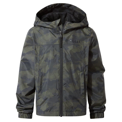 Khaki - Front - TOG24 Childrens-Kids Copley Dotted Camo Waterproof Jacket